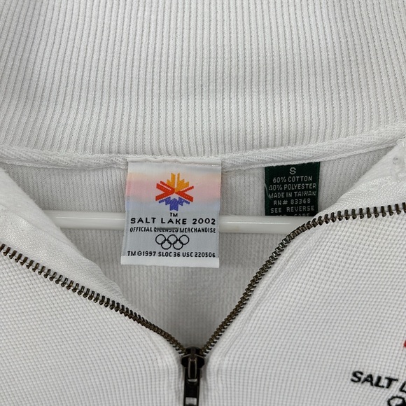 Olympic 2002 Salt Lake City 1/4 Zip Knit Pullover Men's Sz Small - Picture 2 of 3